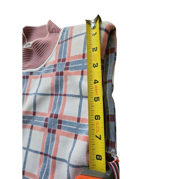 Veronica Beard Rayon Blend‎ Plaid Sweater Vest Top Shoulder Pads Small - Picture 6 of 10